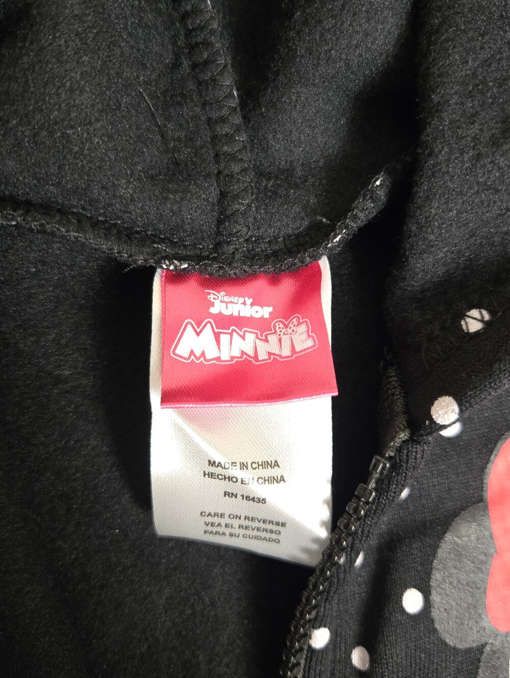 Disney Minnie Mouse Zip Up Hoodie Sweater Jacket 2T Girls Toddler Licensed - Picture 4 of 6
